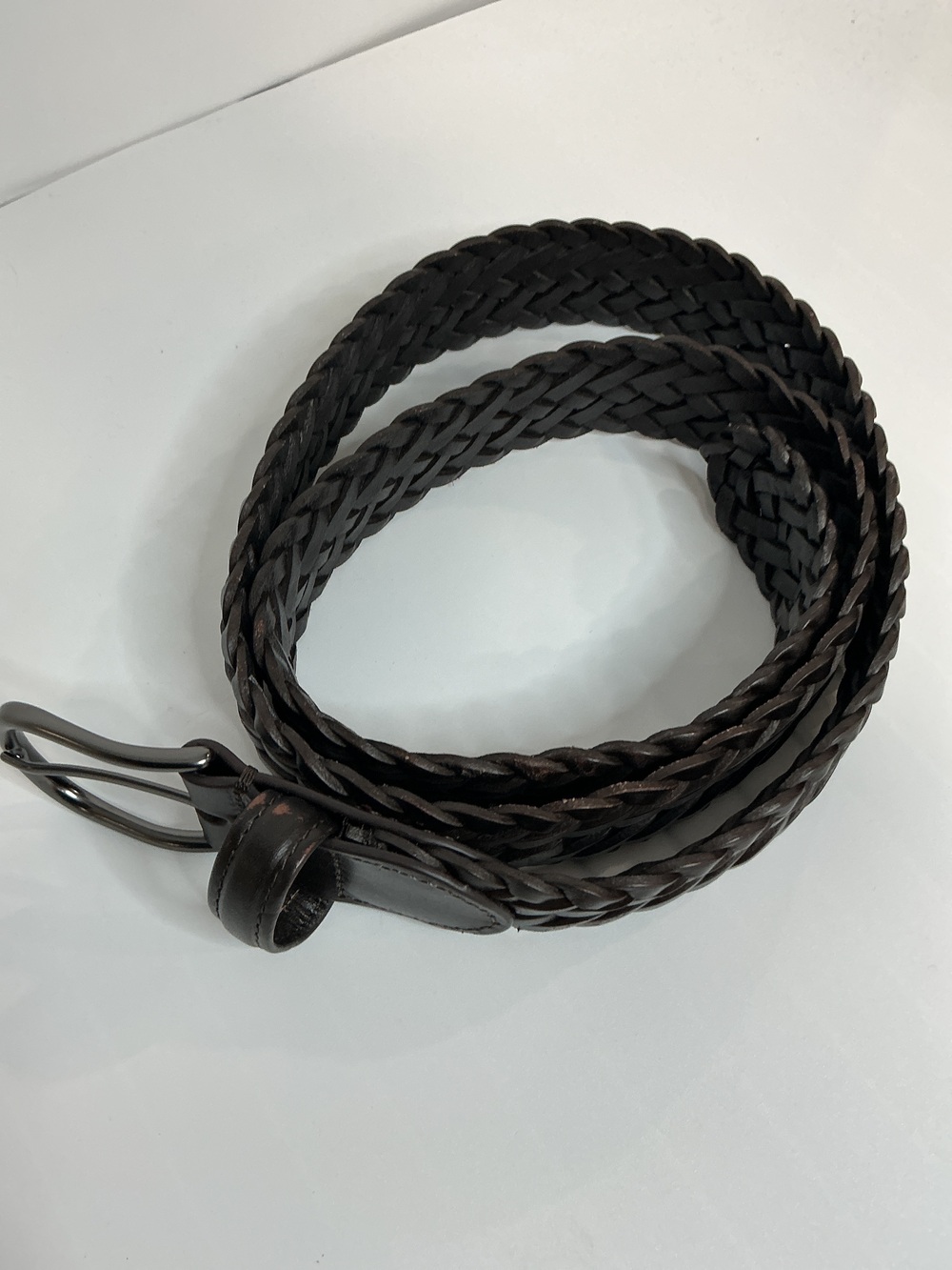 Jack Italian Leather Woven Belt